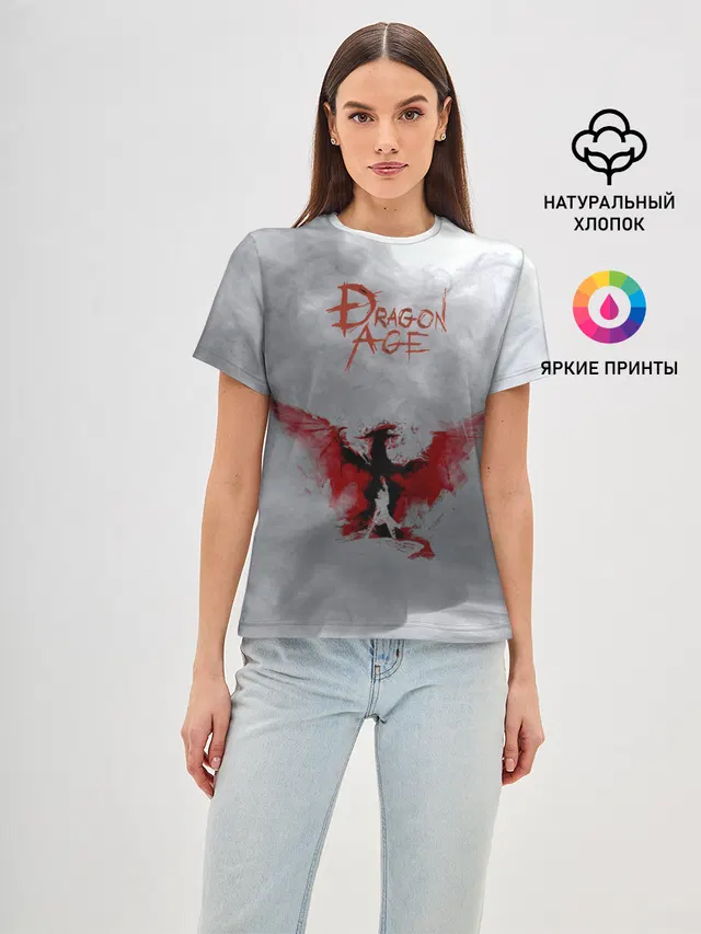 Женская базовая футболка с принтом «Игры — Dragon Age»