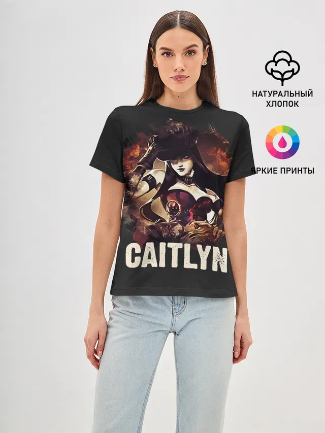 Женская базовая футболка с принтом «Caitlyn»