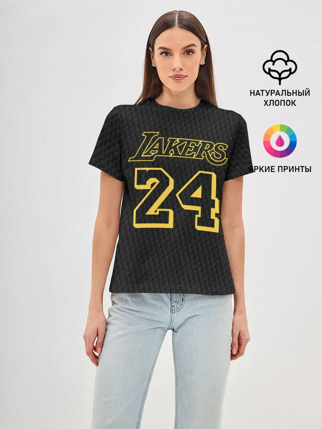 Женская базовая футболка с принтом «Лейкерс — Kobe Bryant»