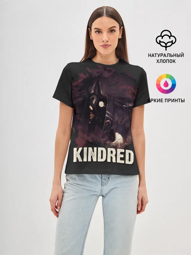 Женская базовая футболка с принтом «Kindred»