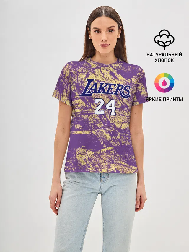 Женская базовая футболка с принтом «Лейкерс — Kobe Bryant»