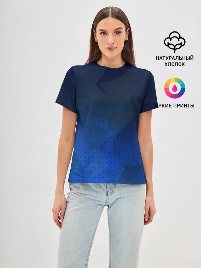 Женская базовая футболка с принтом «Blue Point»