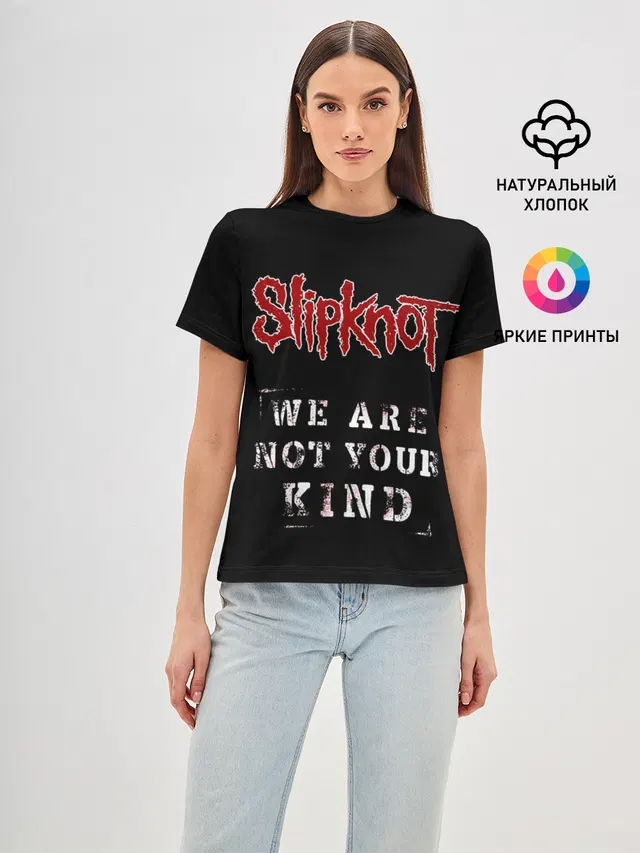Женская базовая футболка с принтом «Slipknot Wanyk»