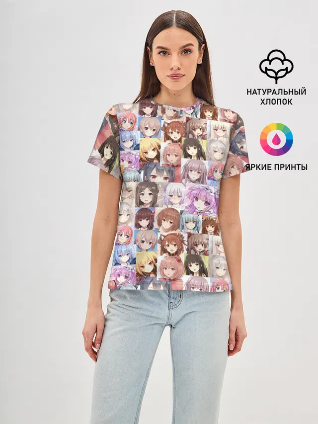 MANY FACES OF ANIME GIRLS monochrome