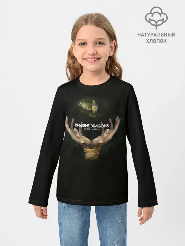 Детский лонгслив с принтом «Imagine Dragons»