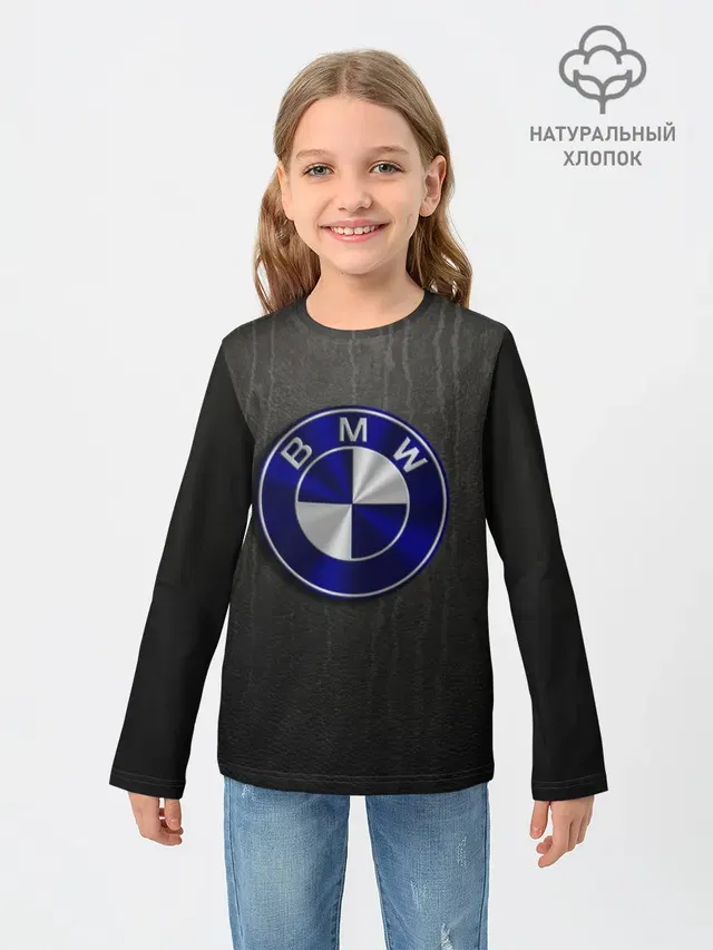Детский лонгслив с принтом «BMW»