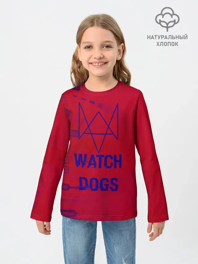 Детский лонгслив с принтом «Watch Dogs hacker collection»