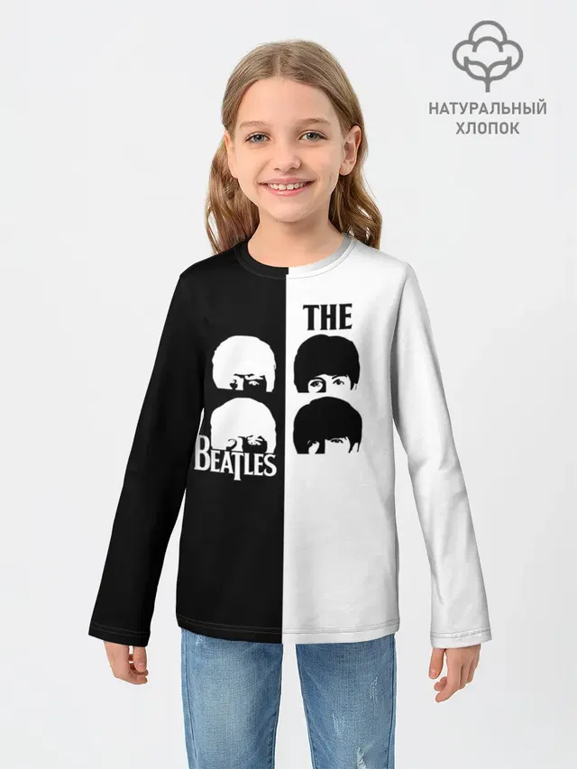 Детский лонгслив с принтом «The Beatles rock band»