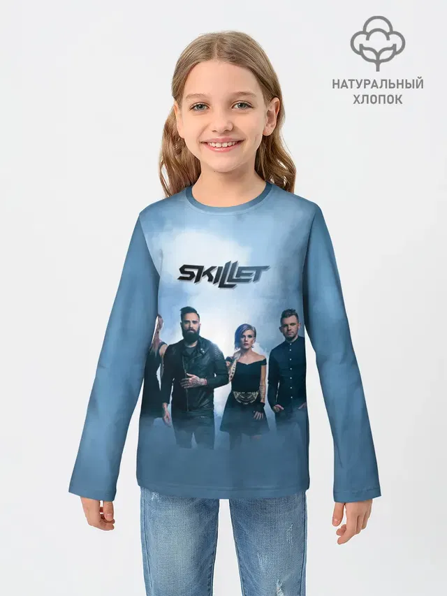Детский лонгслив с принтом «Skillet»