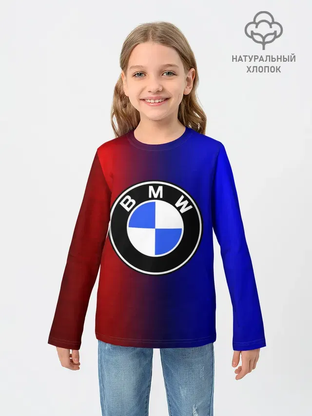Детский лонгслив с принтом «BMW — BMW SPORT ABSTRACT»