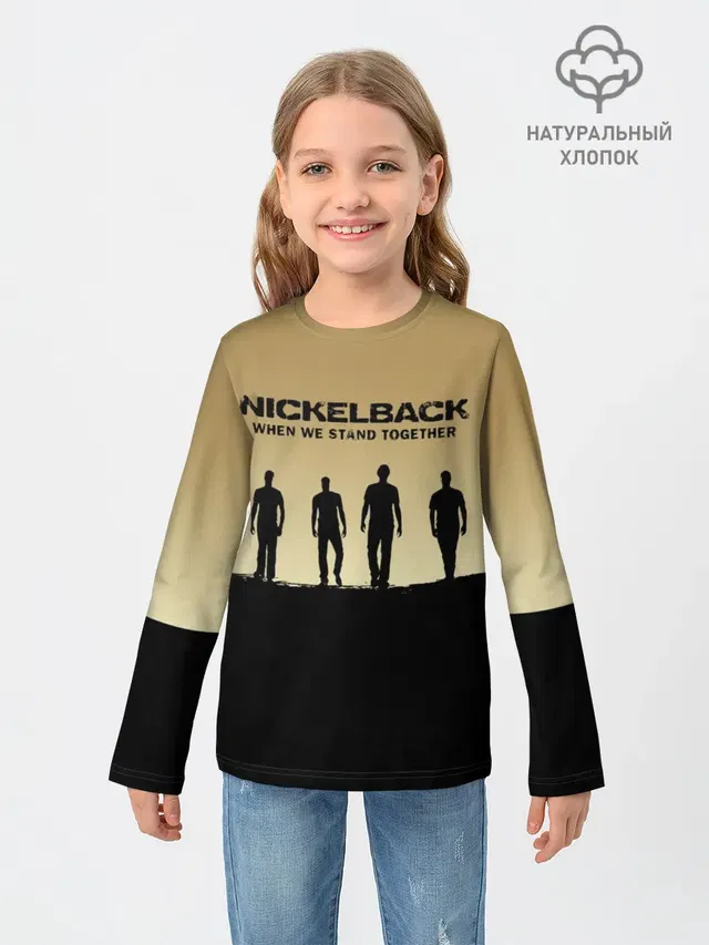 Детский лонгслив с принтом «Nickelback»