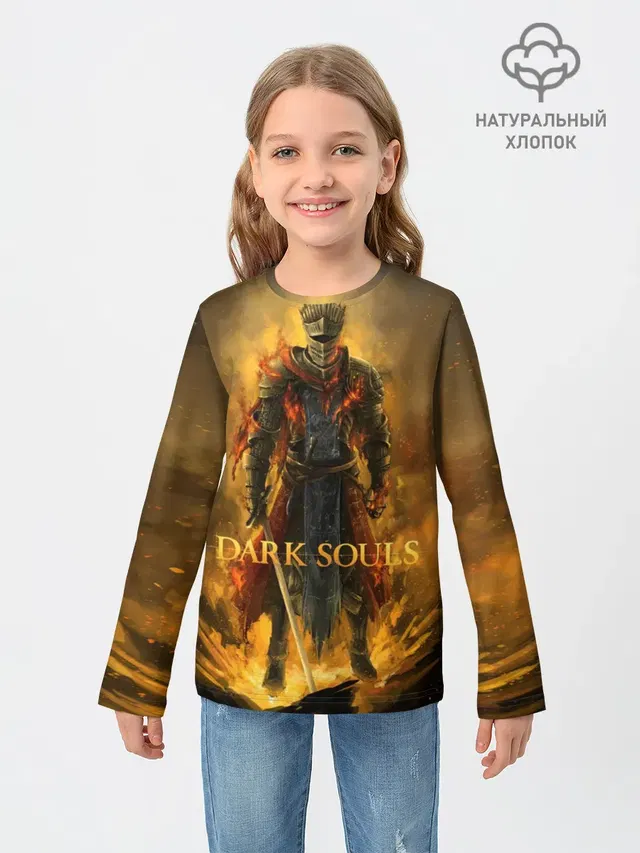 Детский лонгслив с принтом «Dark Souls»