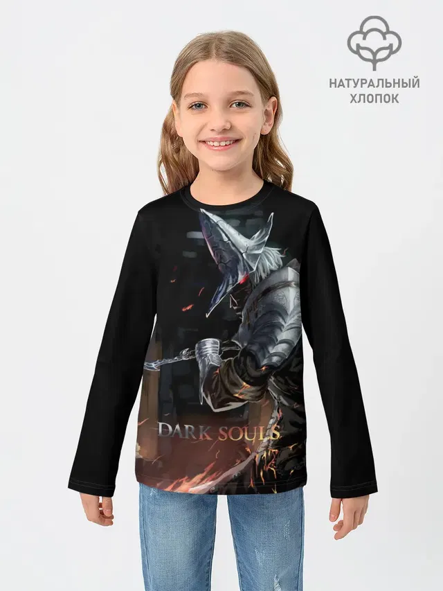 Детский лонгслив с принтом «Knight»