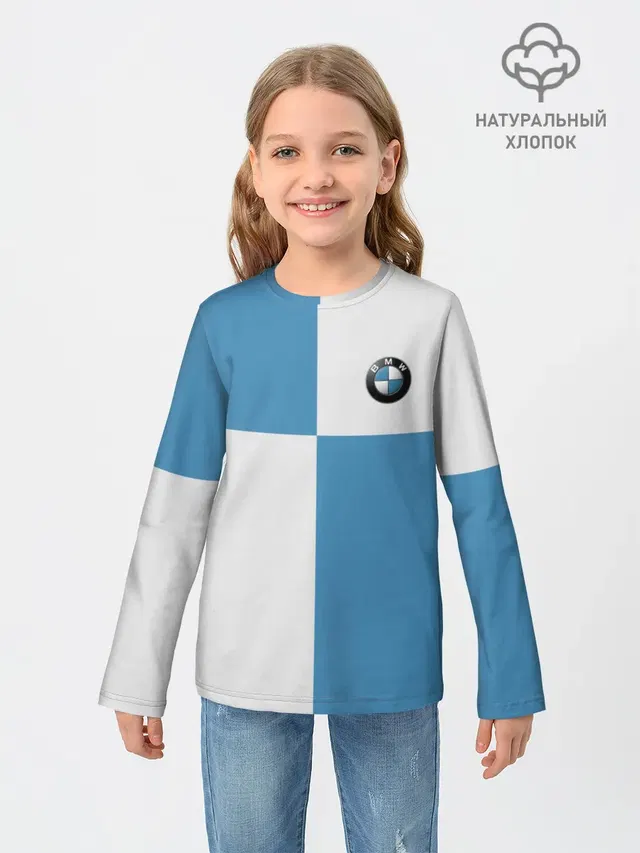 Детский лонгслив с принтом «BMW»