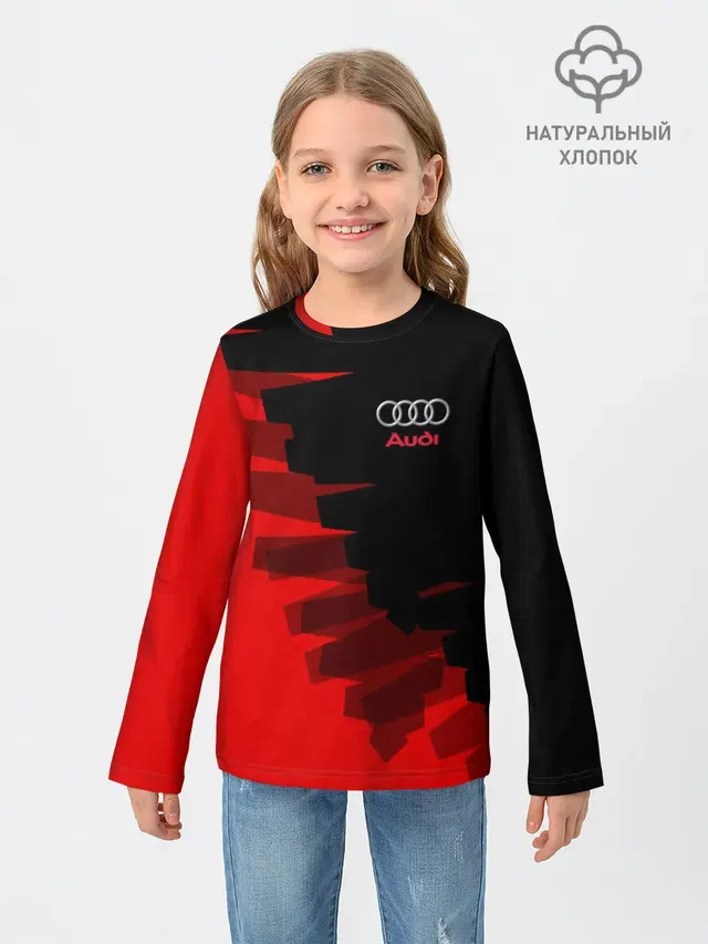 Детский лонгслив с принтом «Audi — AUDI SPORT»