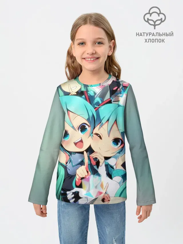 Детский лонгслив с принтом «Vocaloid»