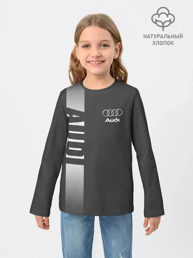Детский лонгслив с принтом «Audi»