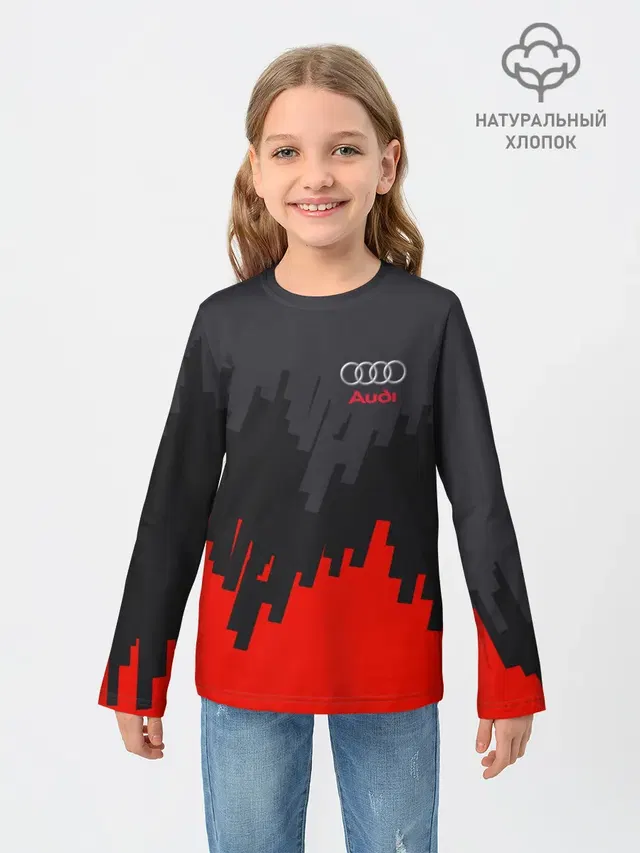 Детский лонгслив с принтом «Audi — AUDI SPORT»