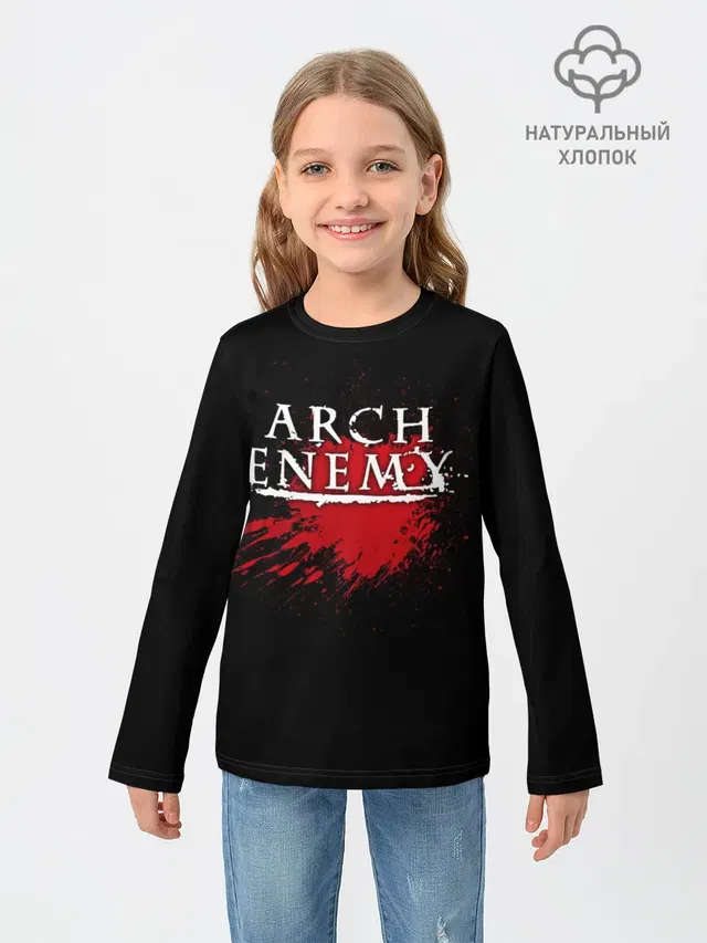 Детский лонгслив с принтом «Arch Enemy»