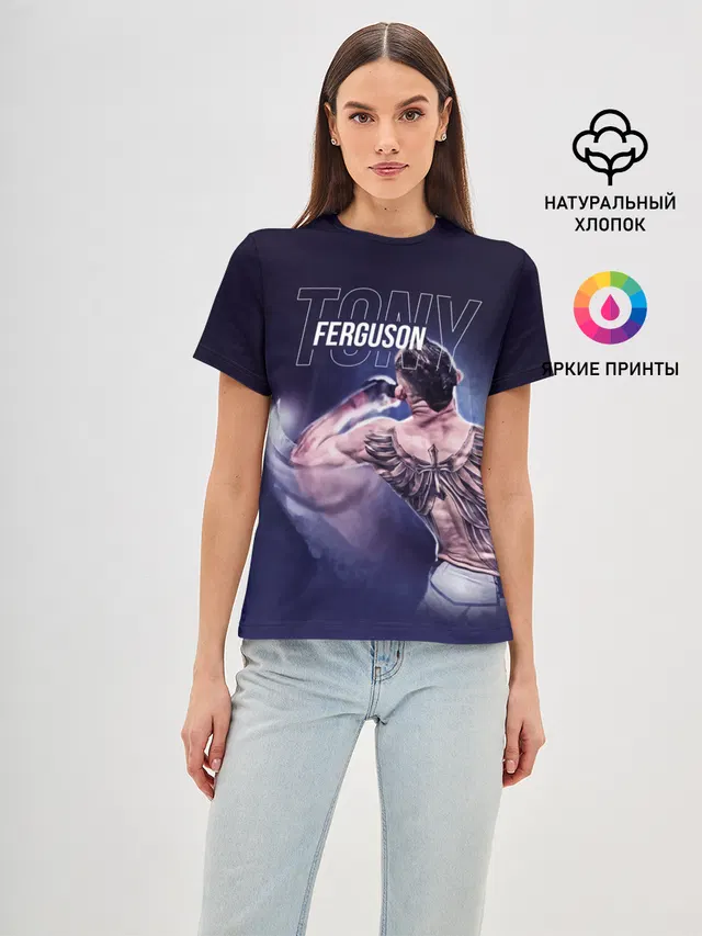 Женская базовая футболка с принтом «MMA — Tony Ferguson»
