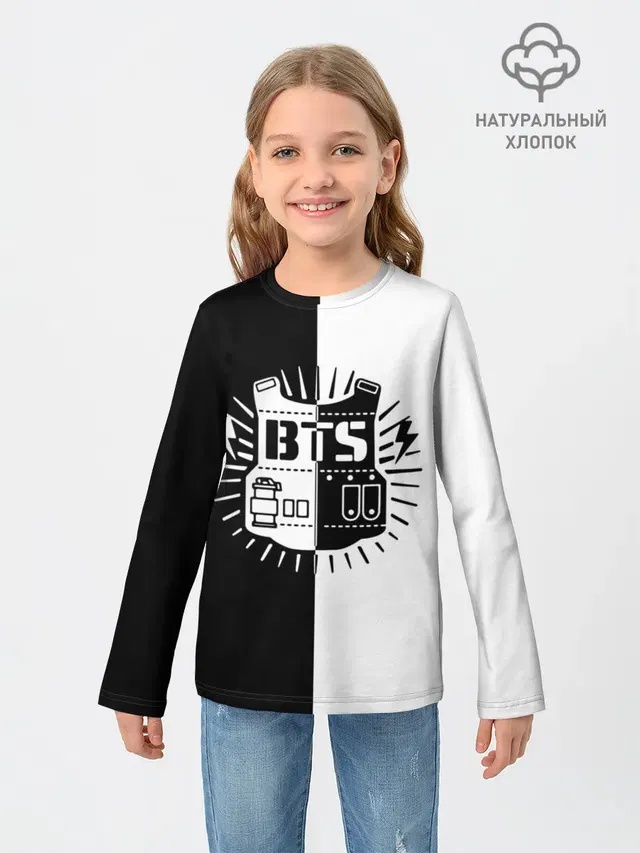 Детский лонгслив с принтом «BTS — Bangtan Boys»