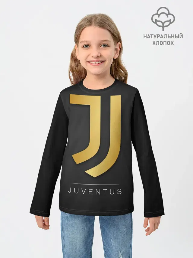 Детский лонгслив с принтом «Ювентус — Juventus Gold Edition»