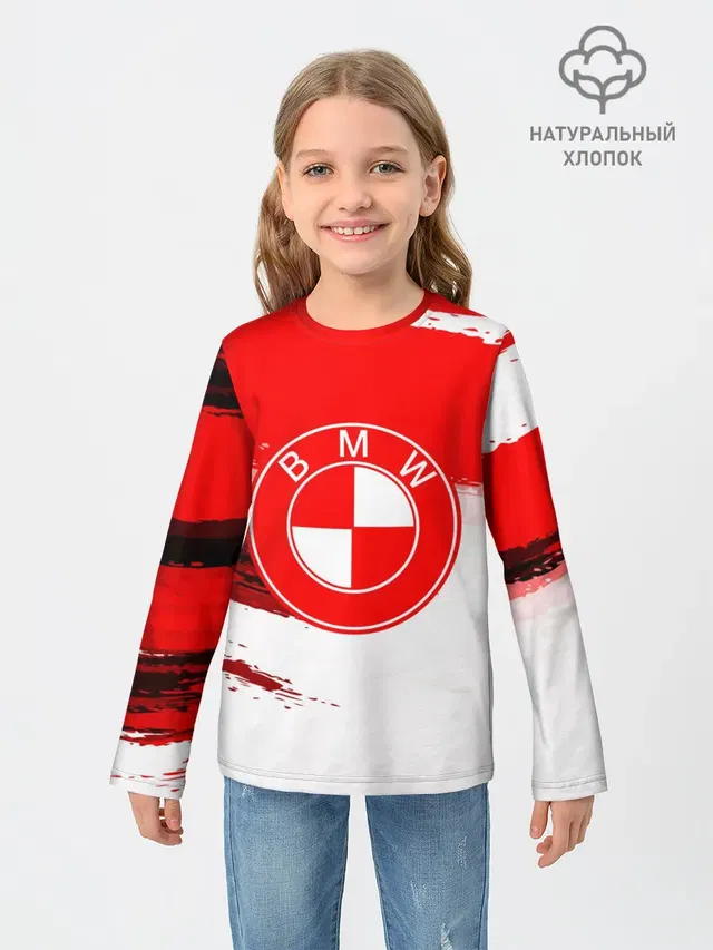 Детский лонгслив с принтом «BMW — bmw uniform»