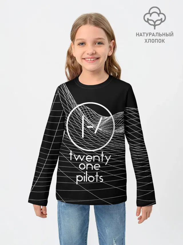 Детский лонгслив с принтом «Twenty One Pilots»
