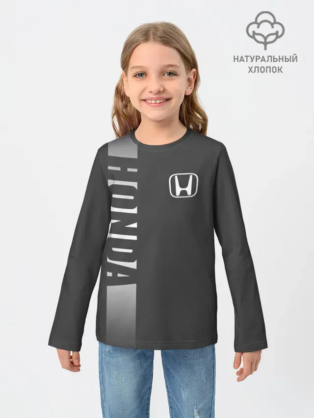 Детский лонгслив с принтом «Honda — HONDA SPORT»