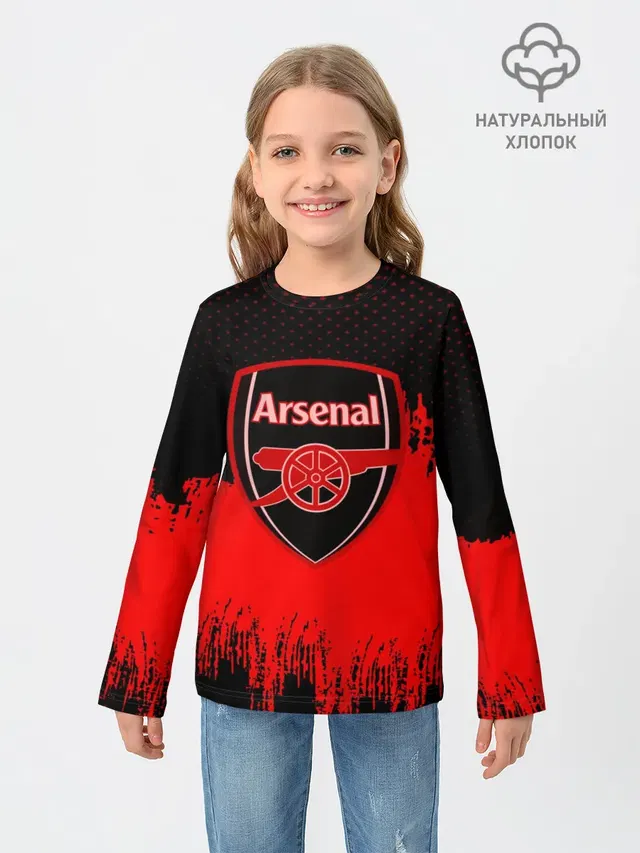 Детский лонгслив с принтом «FC Arsenal Original uniform»