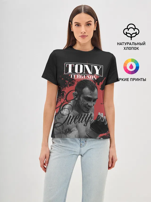 Женская базовая футболка с принтом «MMA — Tony Ferguson»