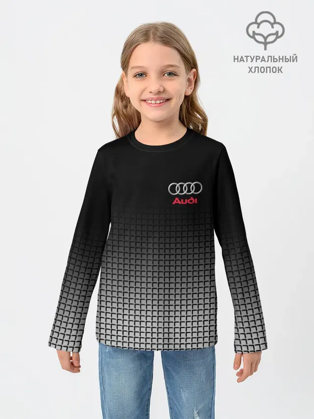 Детский лонгслив с принтом «Audi — AUDI SPORT»