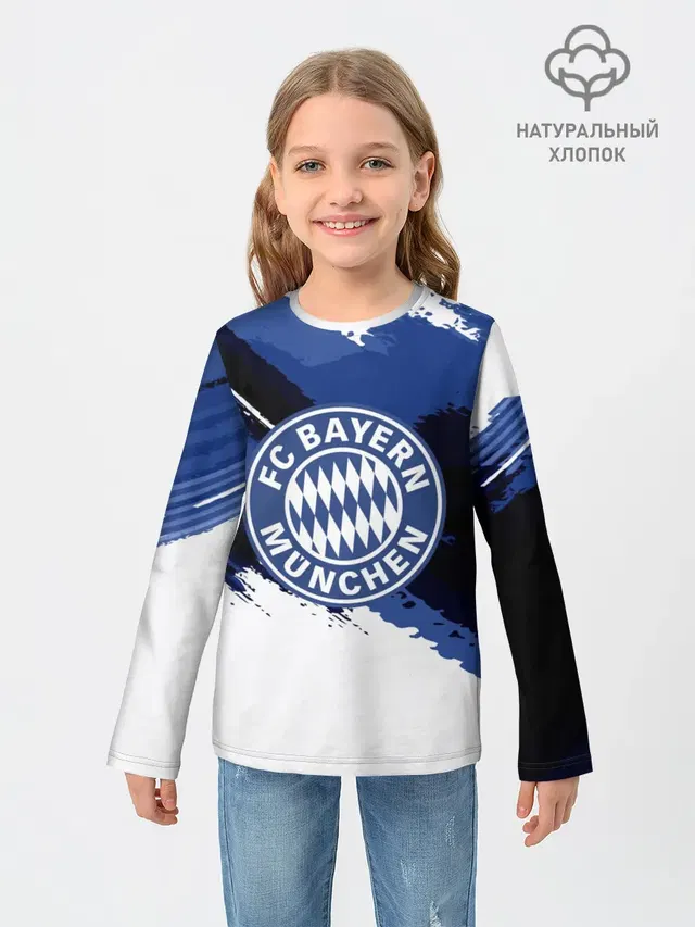 Детский лонгслив с принтом «Bayern Munchen Sport Style»