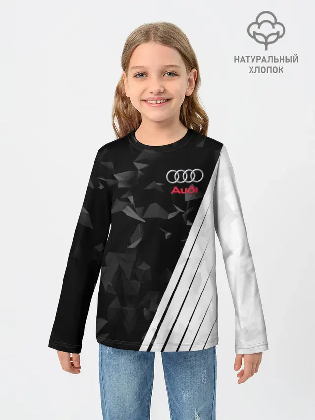 Детский лонгслив с принтом «Audi — AUDI SPORT»