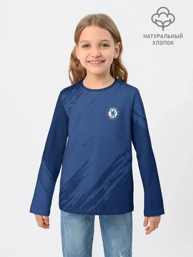 Детский лонгслив с принтом «Football — Chelsea Uniform»