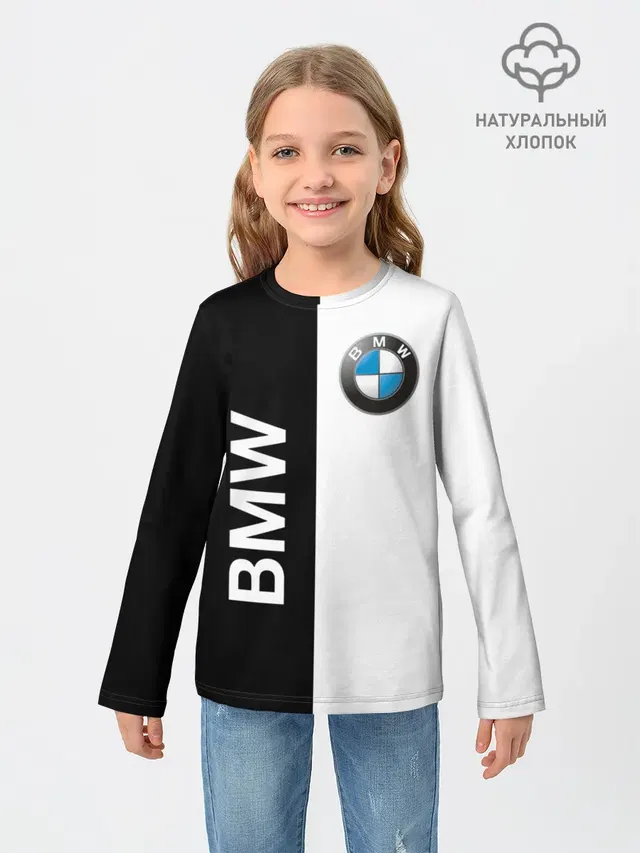 Детский лонгслив с принтом «BMW»