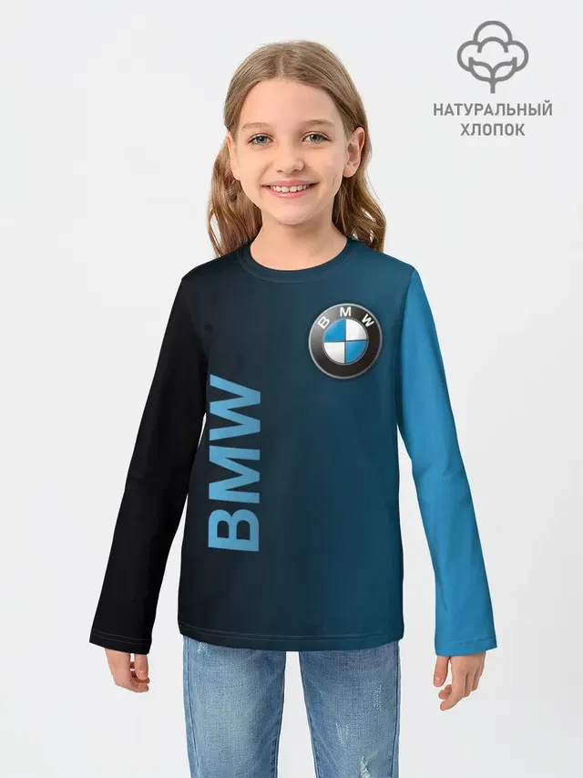 Детский лонгслив с принтом «BMW»