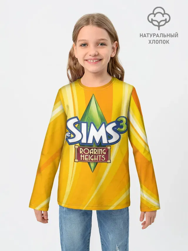 Детский лонгслив с принтом «The Sims»