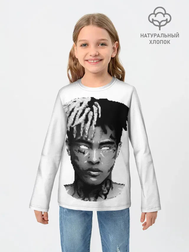 Детский лонгслив с принтом «Tentacion»