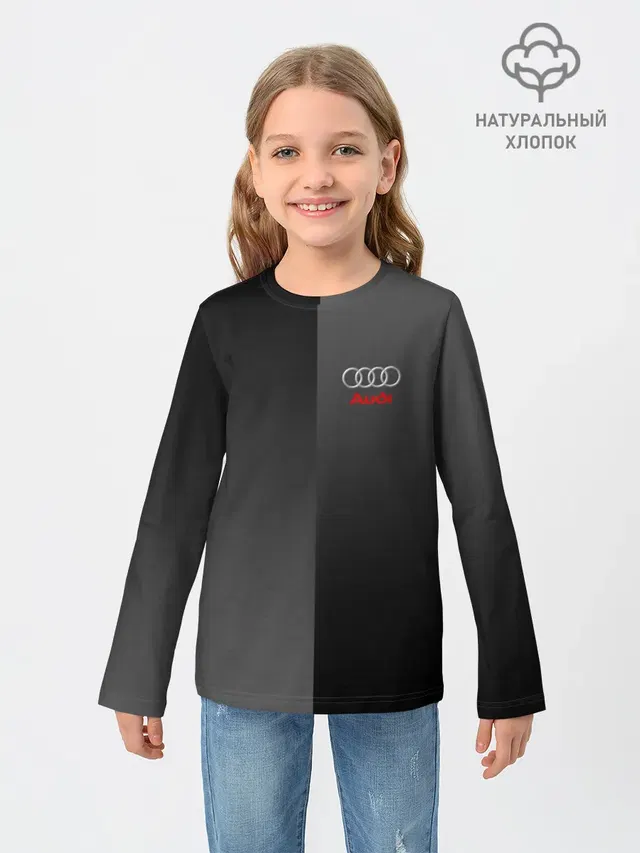 Детский лонгслив с принтом «Audi — AUDI SPORT»