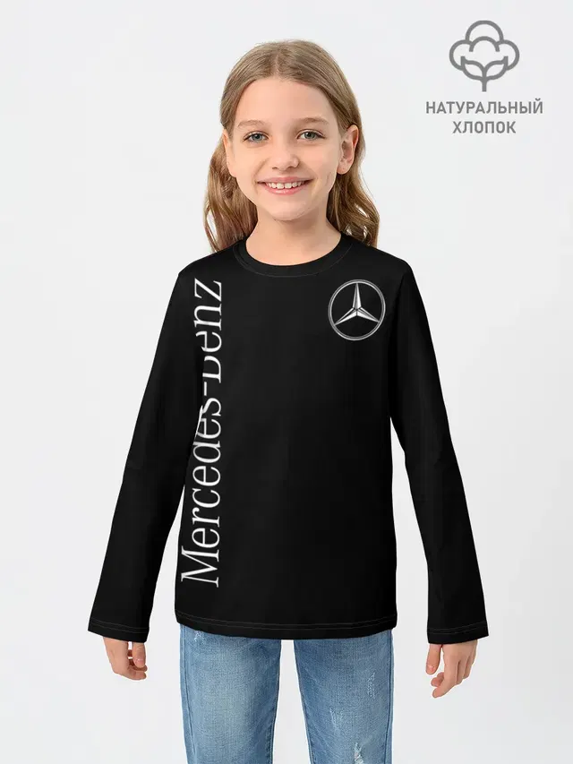 Детский лонгслив с принтом «Mercedes-Benz»