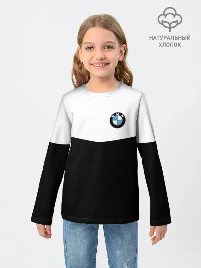 Детский лонгслив с принтом «BMW — BMW SPORT»