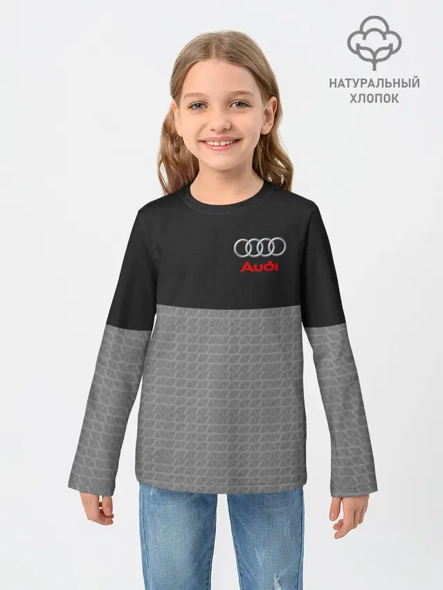 Детский лонгслив с принтом «Audi»