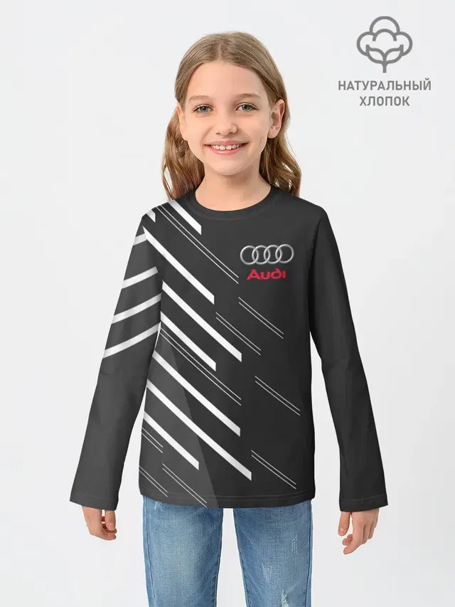 Детский лонгслив с принтом «Audi — AUDI SPORT»