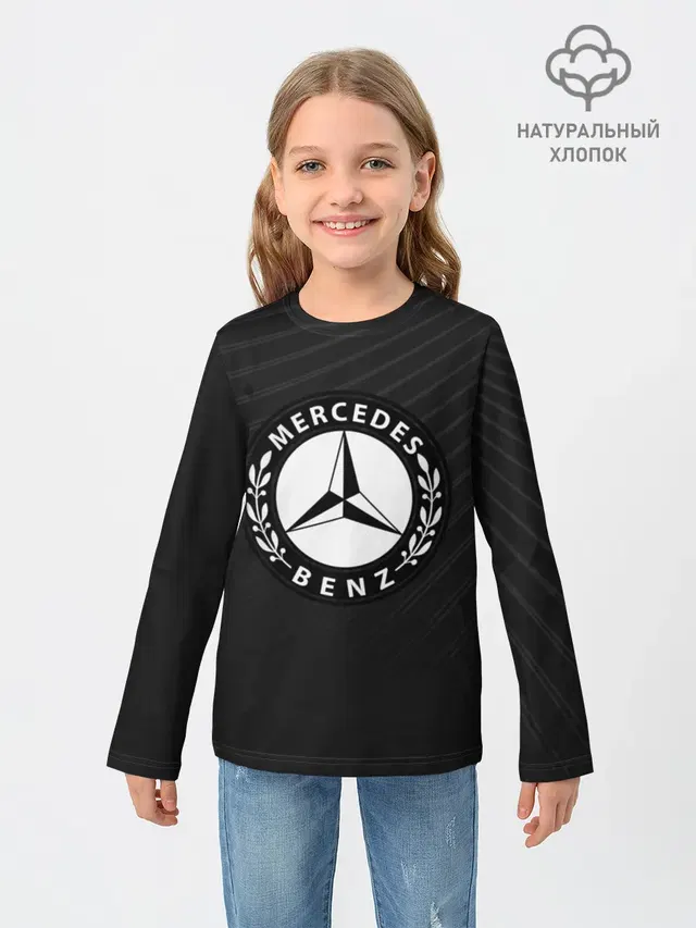 Детский лонгслив с принтом «Mercedes SPORT»