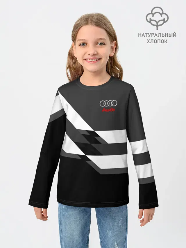 Детский лонгслив с принтом «Audi — AUDI SPORT»