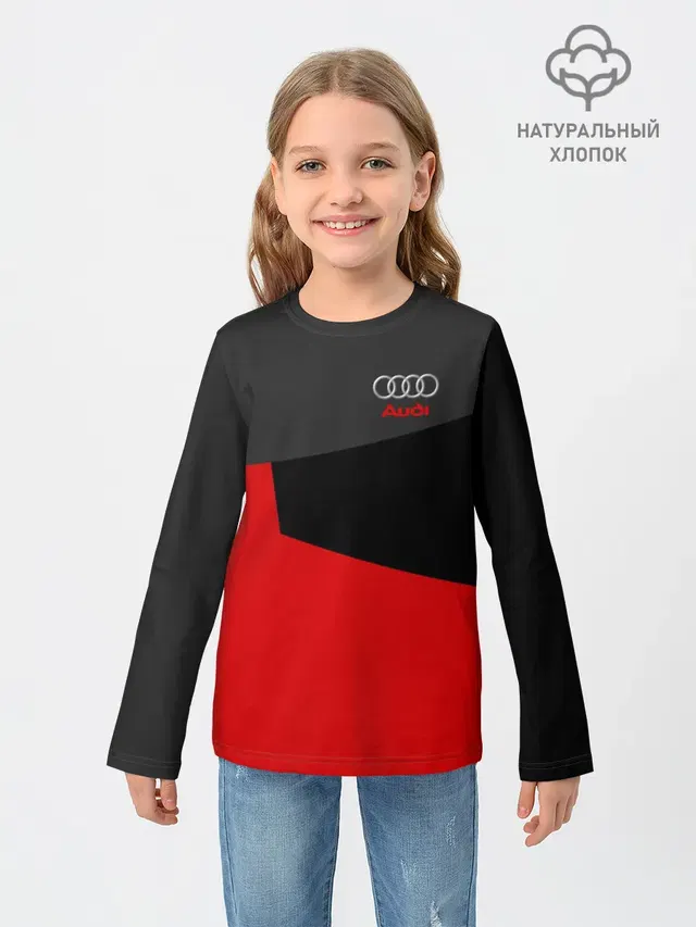 Детский лонгслив с принтом «Audi — AUDI SPORT»