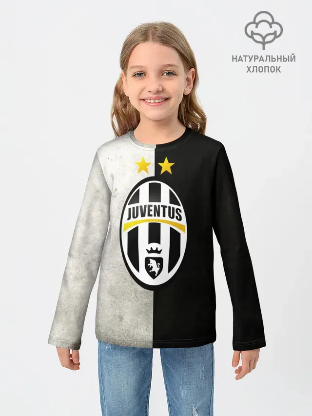 Детский лонгслив с принтом «Ювентус — Juventus FC»
