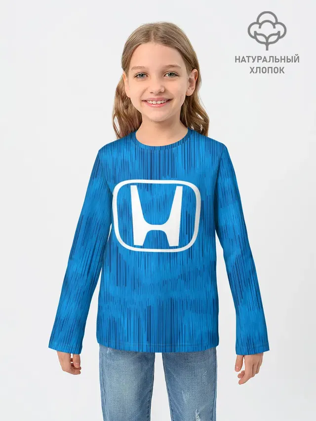 Детский лонгслив с принтом «Honda sport color»