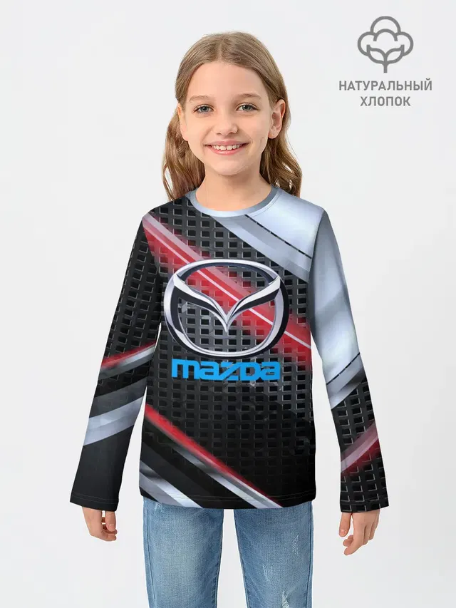 Детский лонгслив с принтом «MAZDA high speed collection»